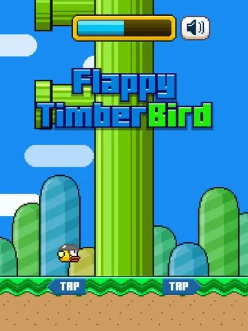 Изображение игры: Flappy TimberBird - The Adventure of a Tiny Timberman Bird