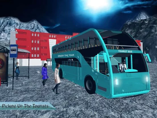 Изображение игры: Offroad Tourist Snow Bus Drive - Hill Climb