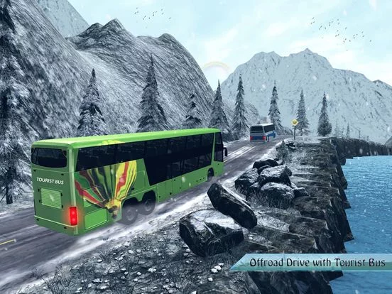 Изображение игры: Offroad Tourist Snow Bus Drive - Hill Climb