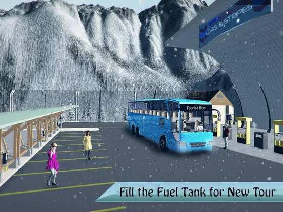 Изображение игры: Offroad Tourist Snow Bus Drive - Hill Climb