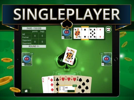 Изображение игры: Spades Offline - Single Player