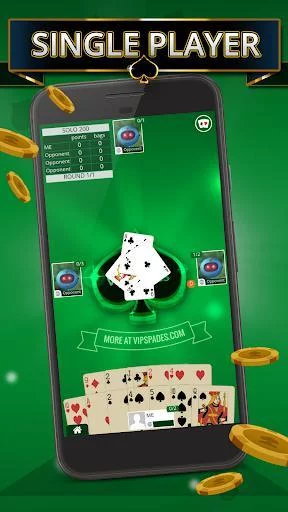 Изображение игры: Spades Offline - Single Player