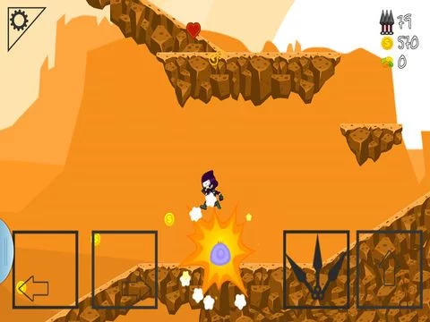 Изображение игры: NINJA SIDE 2D (A platform jump n shoot game)