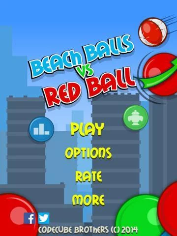 Изображение игры: Beach Balls vs Red Ball FREE
