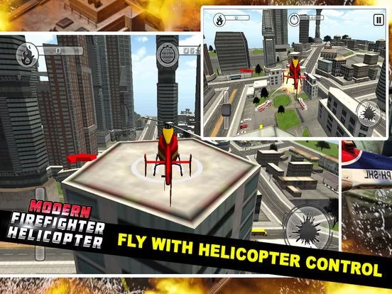 Изображение игры: Modern Firefighter Helicopter