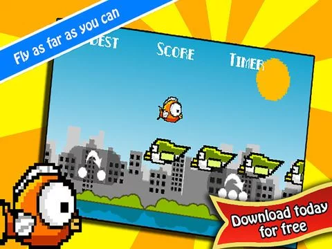 Изображение игры: Jumpy Lil Fish: A Bird Hopping Game - by Cobalt Play Games