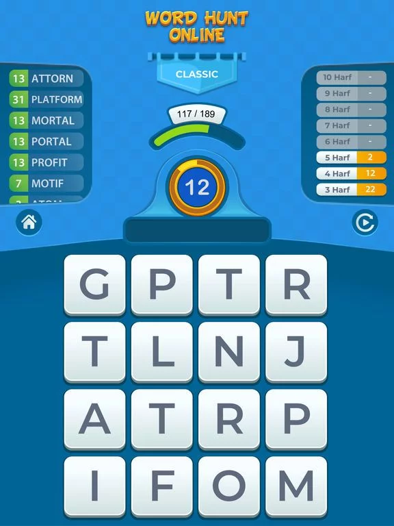 Изображение игры: Word Hunt Online