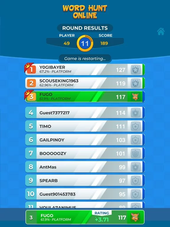 Изображение игры: Word Hunt Online