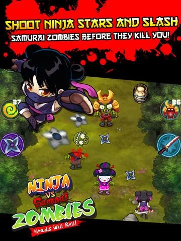 Изображение игры: Ninja vs Samurai Zombies