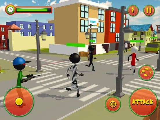 Изображение игры: Stickman City Sniper Shooting