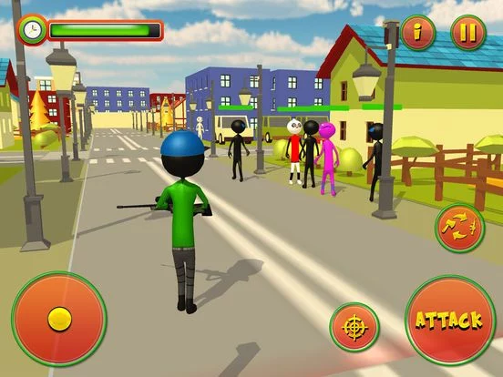 Изображение игры: Stickman City Sniper Shooting