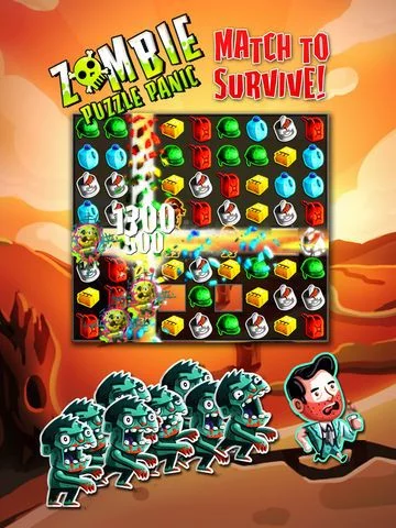 Изображение игры: Zombie Puzzle Panic