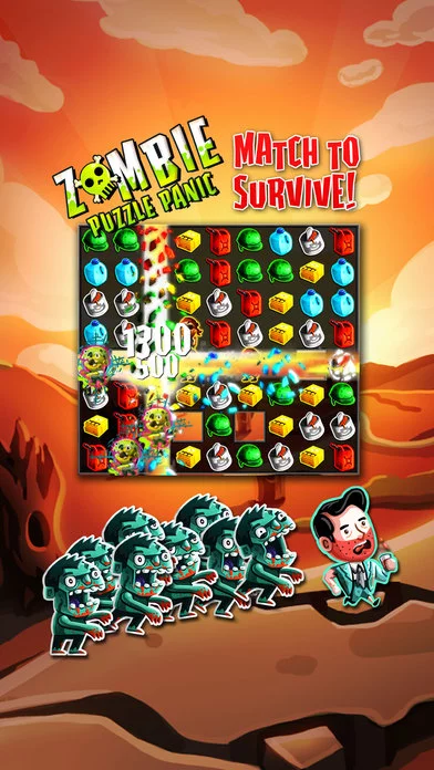 Изображение игры: Zombie Puzzle Panic