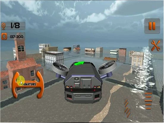 Изображение игры: Flying Car Stunts 2017