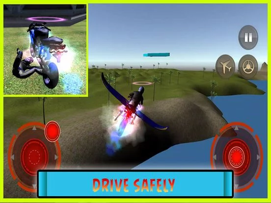 Изображение игры: Flying Motorcycle Simulator – Futuristic bike Air flight stunts Free Game