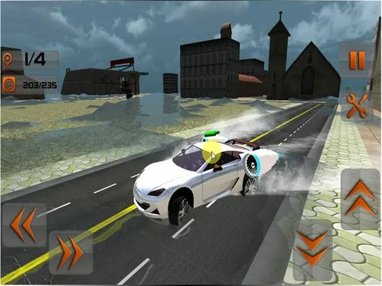 Изображение игры: Flying Car Stunts 2017
