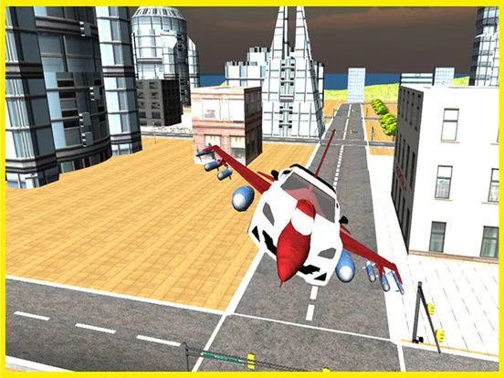 Изображение игры: Futuristic F16 Flying Car Free Simulator – Jet fighter Car Air Stunts