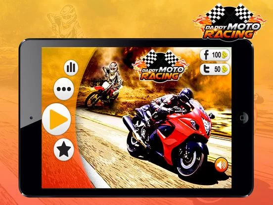 Изображение игры: Daddy Moto Racing - Use powerful missile to become a motorcycle racing winner