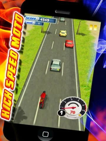 Изображение игры: High Speed Moto: Nitro Motorbike Racing - from Panda Tap Games