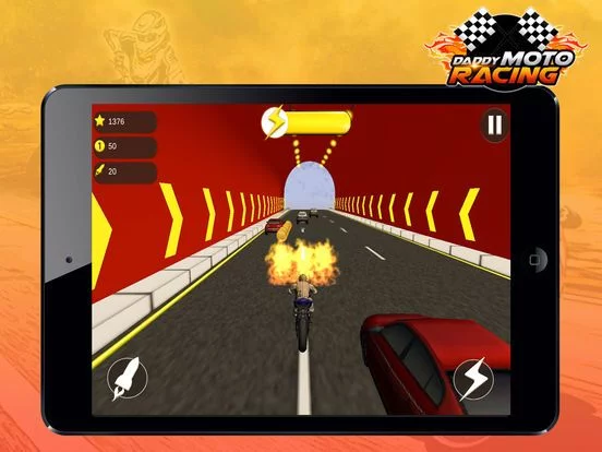 Изображение игры: Daddy Moto Racing - Use powerful missile to become a motorcycle racing winner