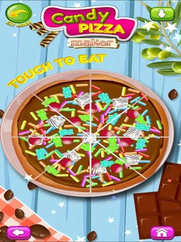 Изображение игры: Awesome Candy Pizza Pie Chocolate Dessert Shop Maker - Cooking games