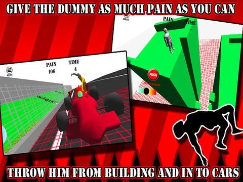 Изображение игры: Kill The Ragdoll Stickman: Dummy Physics