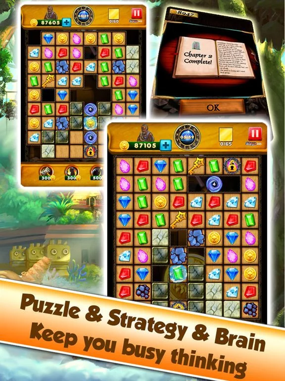 Изображение игры: Super Jewel Mania 3: Egypt Quest Match 3 Game