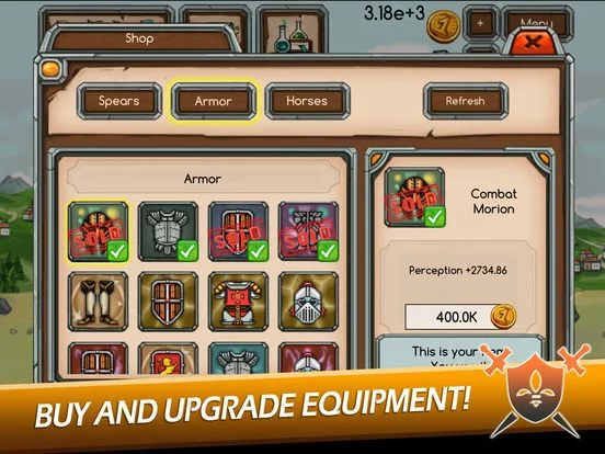 Изображение игры: Knight Joust Idle Tycoon