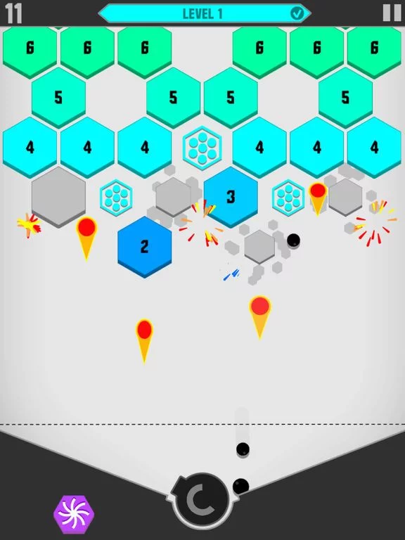 Изображение игры: HEXEZ- Hexagon Breaker Game
