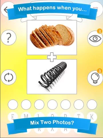 Изображение игры: Mix Two Photos - A Word Photo Puzzle Game for your Brain