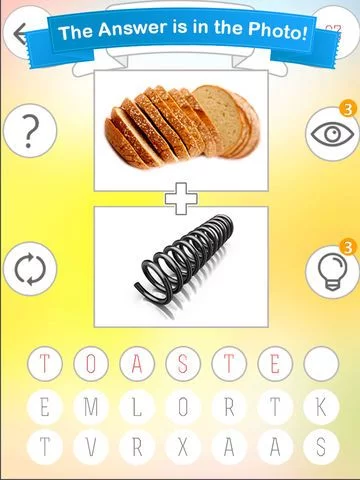 Изображение игры: Mix Two Photos - A Word Photo Puzzle Game for your Brain