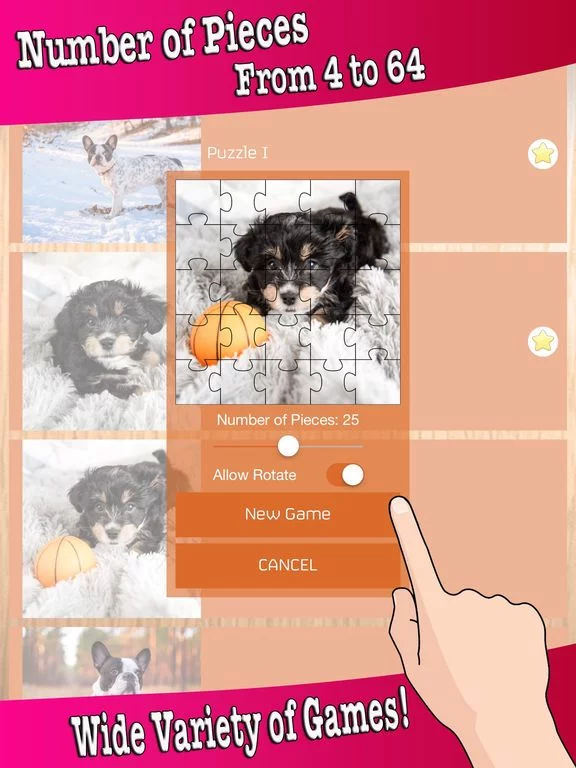 Изображение игры: Jigsaw Puzzles - Cute Puppy Love Baby Animal Game