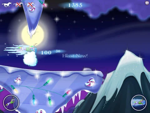 Изображение игры: Robot Unicorn Attack Christmas Edition