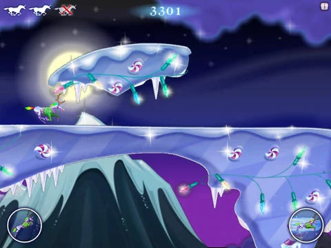 Изображение игры: Robot Unicorn Attack Christmas Edition