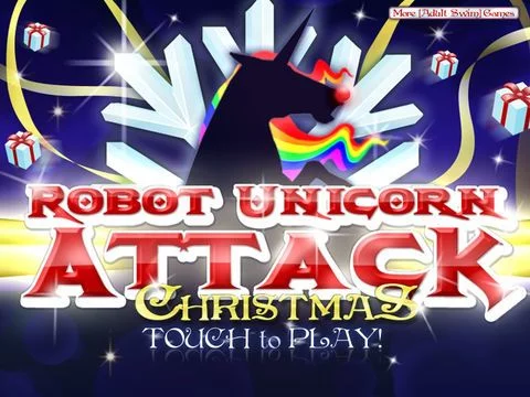 Изображение игры: Robot Unicorn Attack Christmas Edition