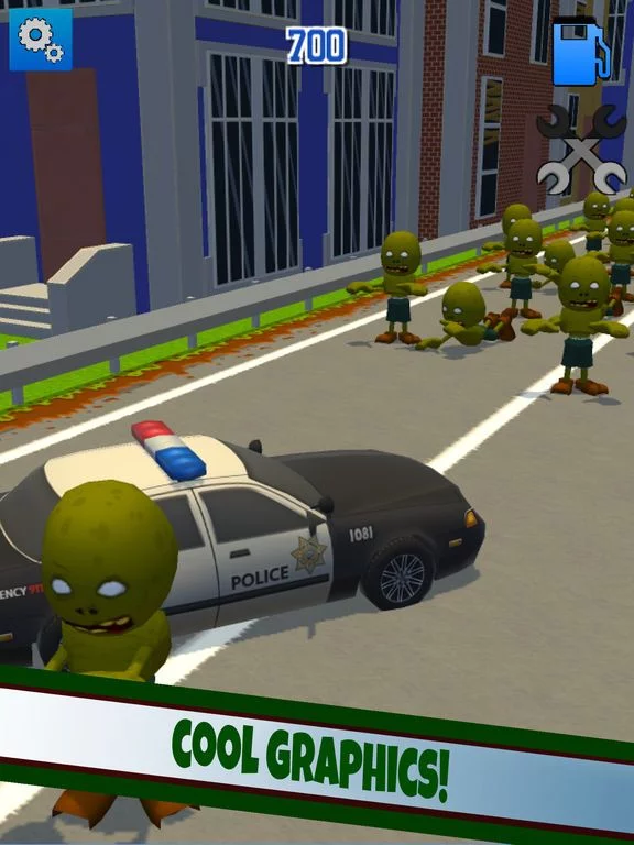 Изображение игры: Racing Cops: Zombie vs Police Car