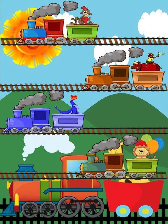 Изображение игры: Circus Train Matchup Race