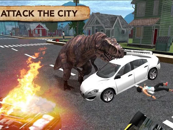 Изображение игры: Dinosaur Simulator Trex Destruction Jurassic Forest & City Hungry Dino Carnage