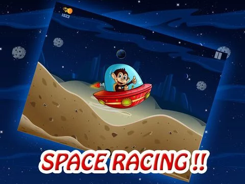 Изображение игры: Gravity Star Monkey: Moon Surfers - Little Space Pet Adventure (Free Game)