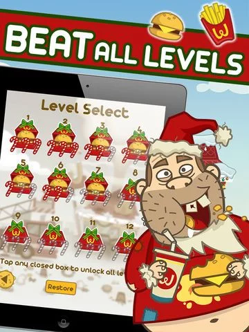 Изображение игры: Crazy Burger Christmas - by Top Addicting Games Free Apps