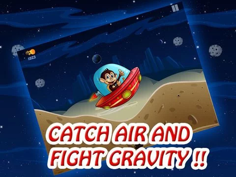 Изображение игры: Gravity Star Monkey: Moon Surfers - Little Space Pet Adventure (Free Game)