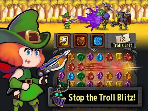 Изображение игры: Magic Match vs. Troll Blitz Puzzle Battle