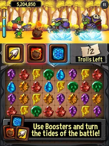 Изображение игры: Magic Match vs. Troll Blitz Puzzle Battle