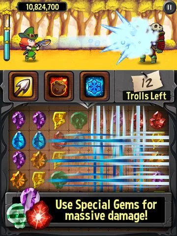 Изображение игры: Magic Match vs. Troll Blitz Puzzle Battle