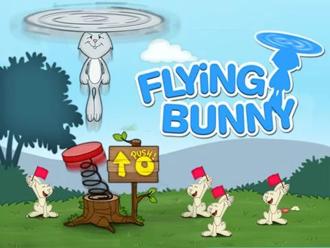 Изображение игры: Flying Bunny Top - by "Best Free Addicting Games"