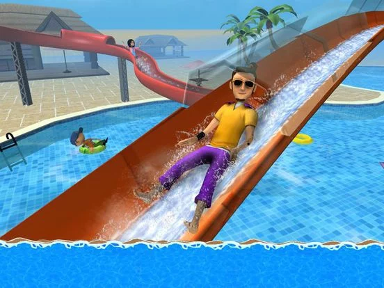 Изображение игры: Aqua Park Speed Coaster Slide Cool Water Race Simulator Game