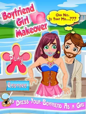 Изображение игры: Handsome BoyFriend Makeover & Beautiful Girlfriend- spa - Hair salon games