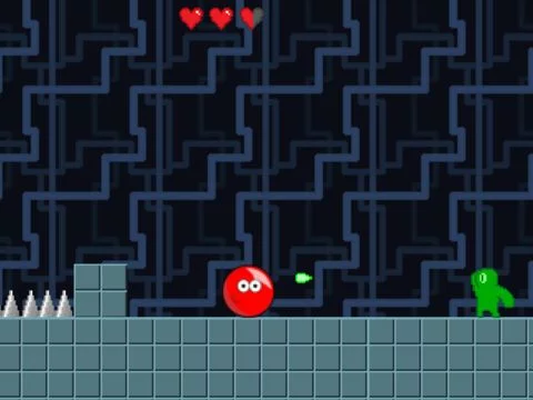 Изображение игры: Red Bouncing Ball Attack!