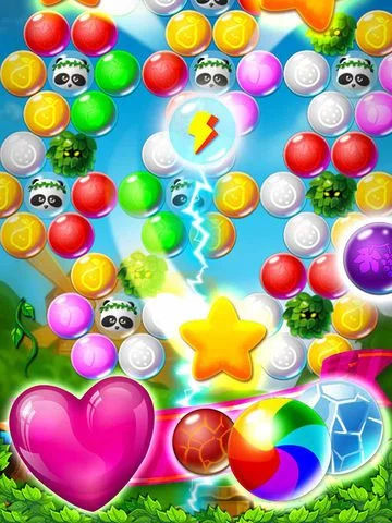 Изображение игры: Plants Panda Bubble