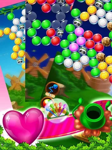 Изображение игры: Plants Panda Bubble